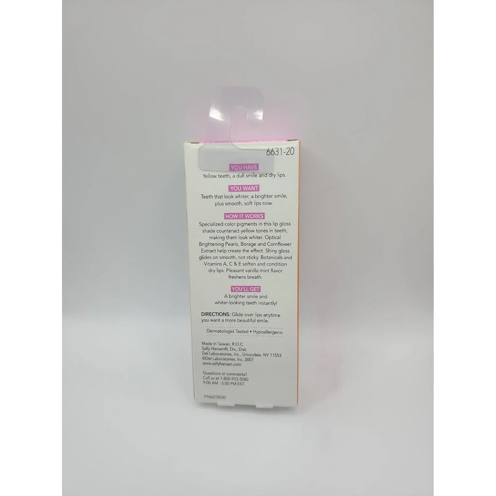 NIB Sally Hansen Smile Brightening Lip Treatment /Lip Gloss, Radiant (6631-20)